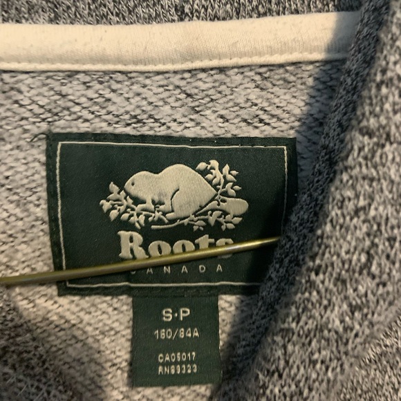 Canadá Roots Men Small Salt & Pepper Heather Grey Hoodie - Picture 2 of 3